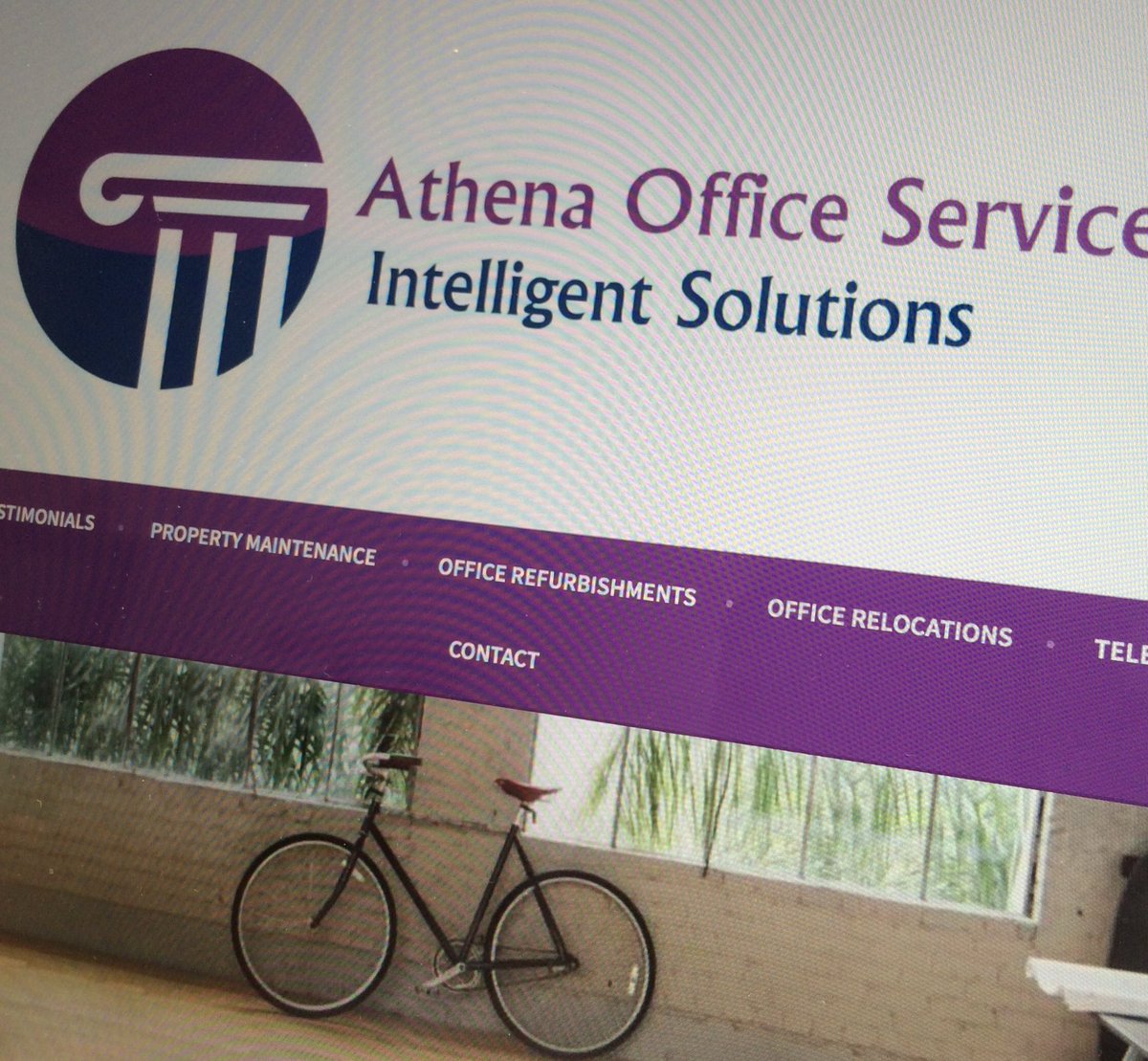 AthenaTelecom's tweet image. A glimpse of our new website that will be published on Monday! #Athena #office #services #website #launch