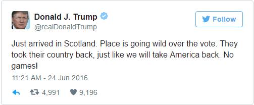 Euffer1's tweet photo. Ne serait-il pas épuisant ce #Trump? #Euf #CaMeRendEuf #Brexit https://t.co/0VWPwppGpw