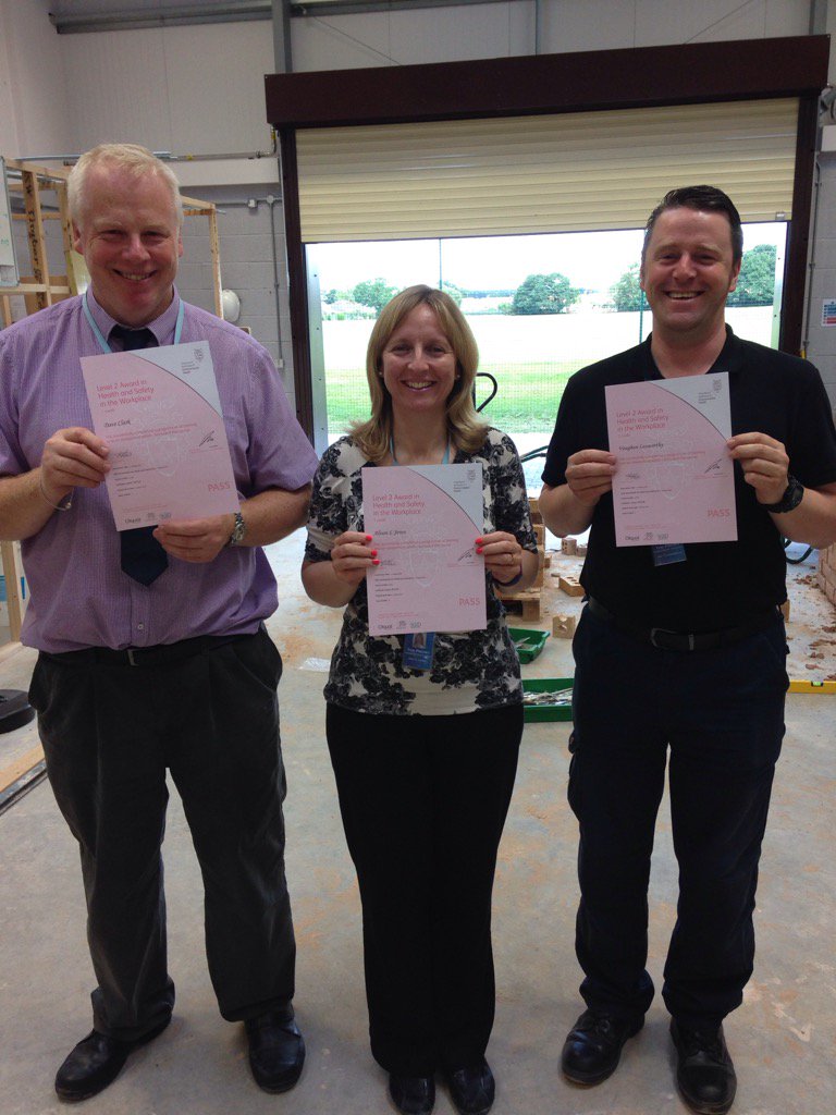 TheKeyworth's tweet photo. Priory Training staff with their Health &amp; Safety certificates - congratulations to us 😄 https://t.co/B1dIPGVg0v