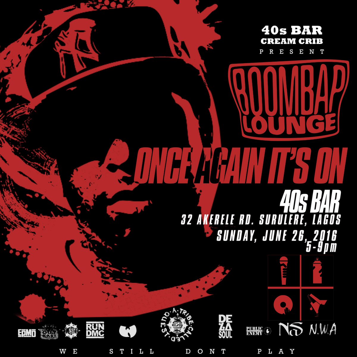 boombaplounge's tweet photo. Once Again It's On. 

Lagos, Nigeria.
#BoombapLounge https://t.co/vH2bGN7Y00
