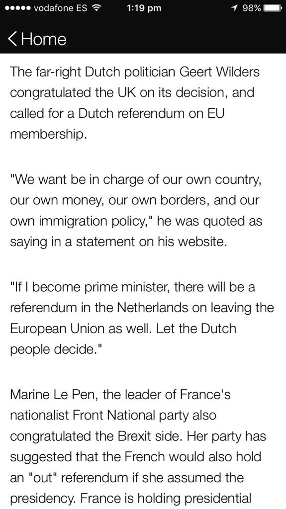 KevinNotarianni's tweet photo. EU is going down.. A lot of countries will follow the "leader" #Brexit #EUreferendum #PrayForEu https://t.co/6QJDwpPEZJ