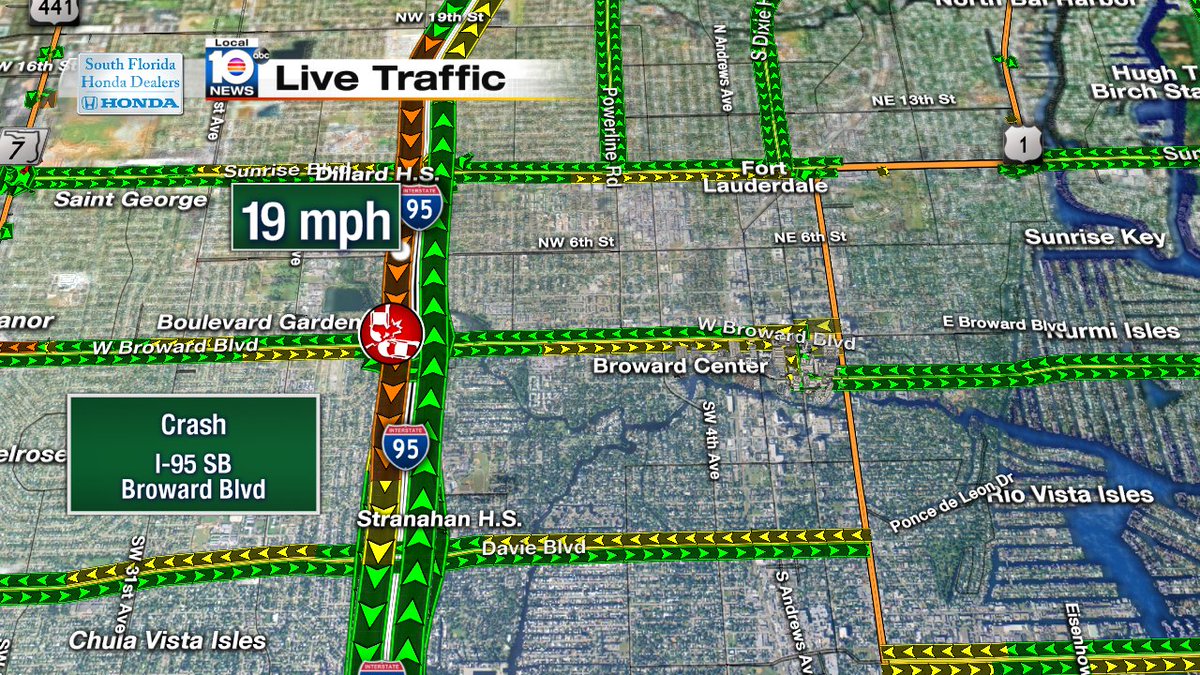 Crash on I-95 SB & Broward Blvd #TRAFFIC #MIAMI https://t.co/HhE1RT1dgq