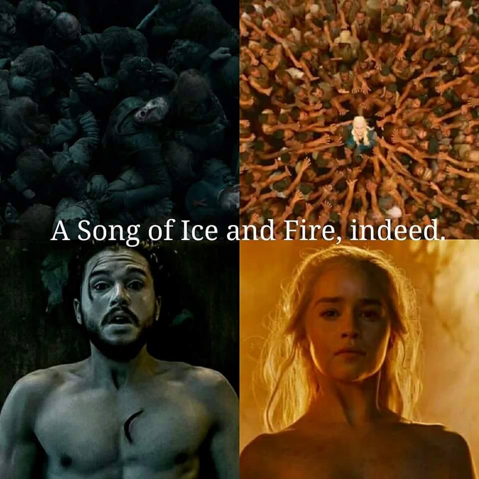 ThronesUpdates's tweet photo. Parallels between Jon Snow❄️ and Daenerys🔥 #GameOfThrones https://t.co/J8vqpMQyPg