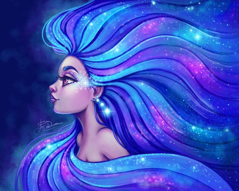 hiddenrainbows's tweet photo. Finished my #GalaxyHair #painting last night! Hope you like it β¨ #art #hiddenrainbows https://t.co/bMoeAhTGIR