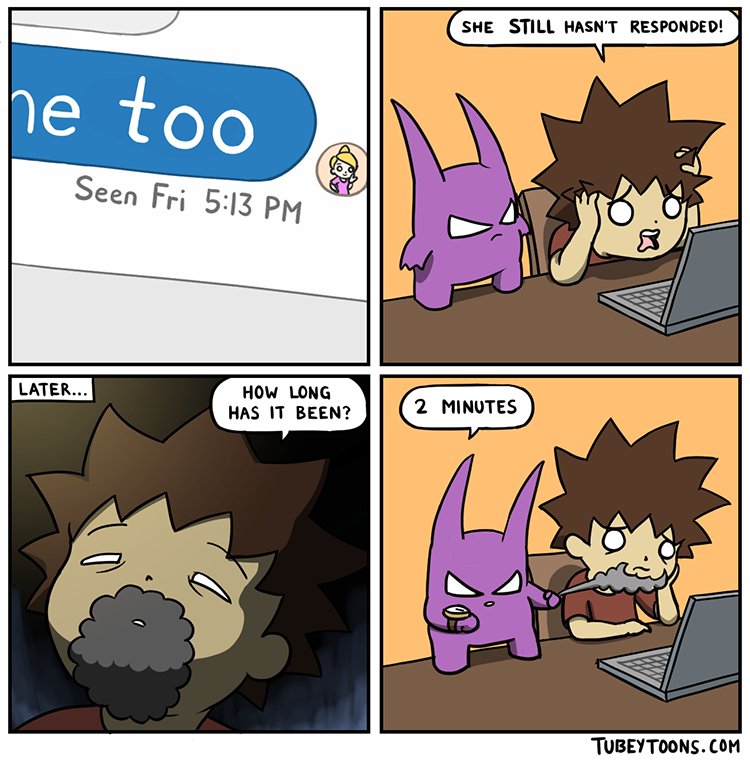 TubeyToons's tweet photo. Belial and the Boy deal with an unresponsive girl in today's toon... https://t.co/JpVFLoyFak