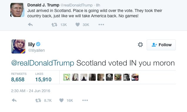 BoredDalton's tweet photo. Oh Trumpy...
We need an opt on social sites that ask you twice if you really want to post something. #AreYouSure? https://t.co/C0Qfysl19y