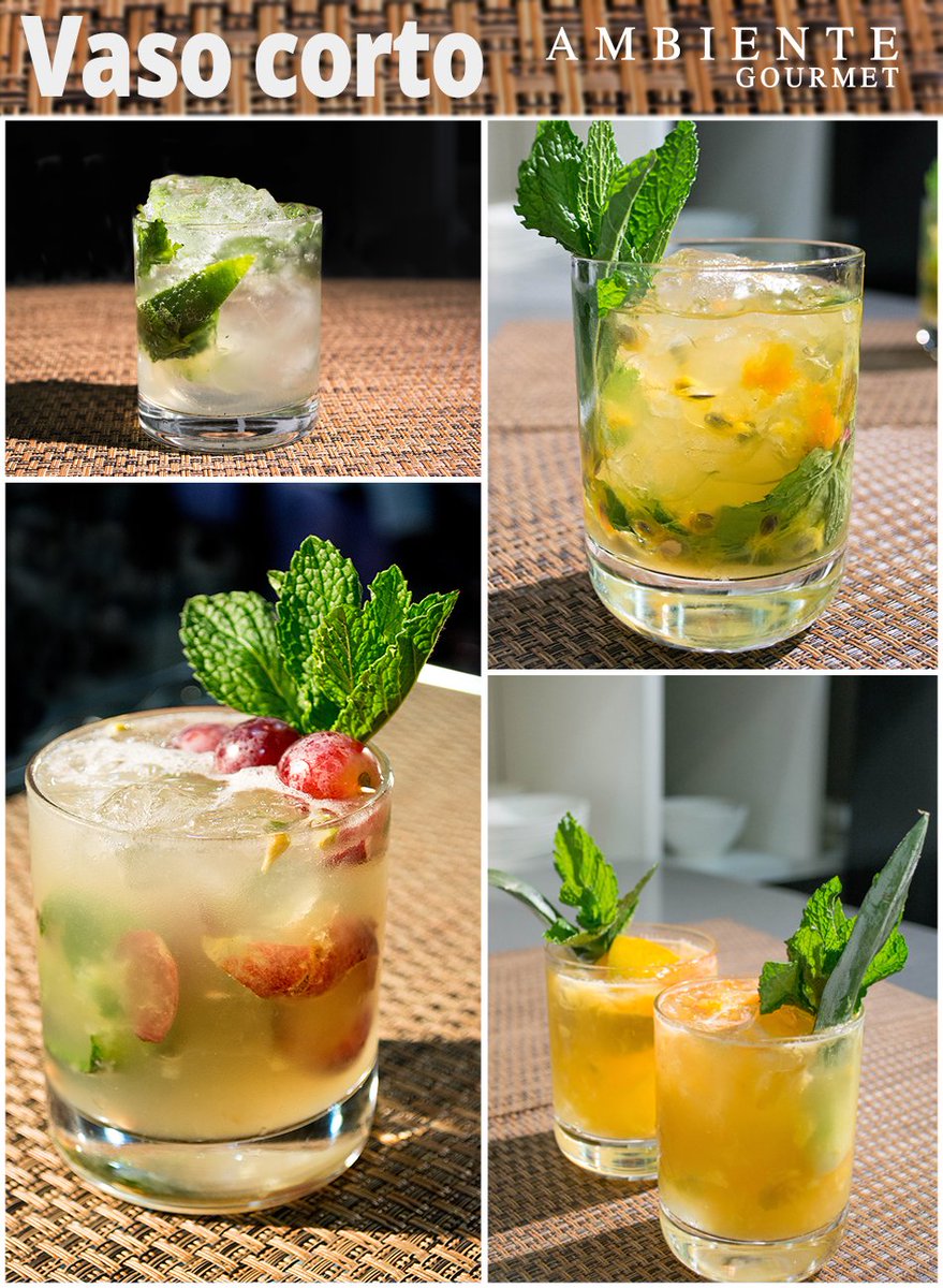 Un #VasoCorto te brinda infinitas maneras de servir un refrescante #coctel #CocinaDivertida #FinDeSemana #TGIF