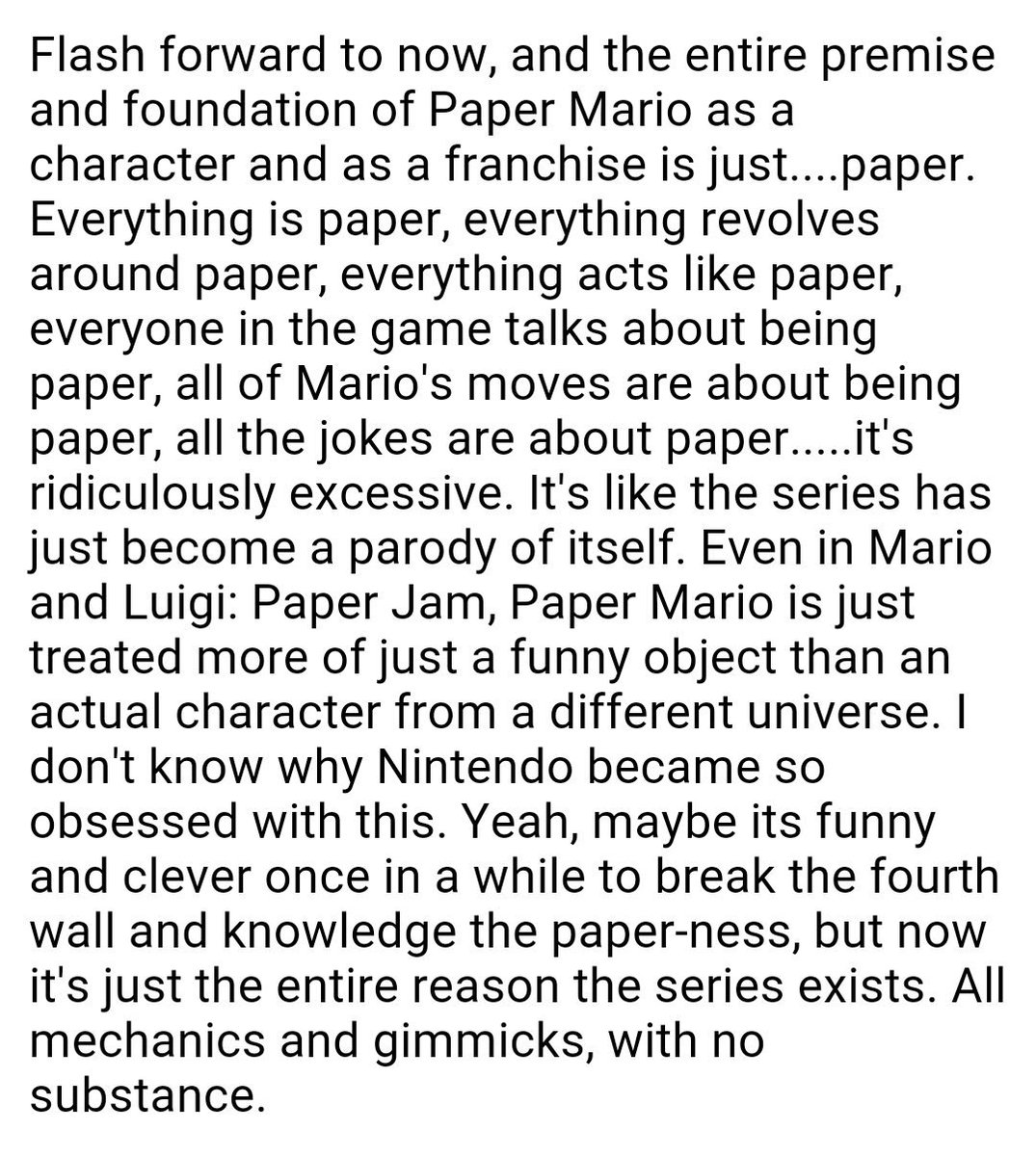 DonPiantus's tweet photo. Got this from a forum.  So agree with this #PaperMario #storiesnotstickers #remasterTTYD #TTYDRemaster https://t.co/4JrutsDAJU