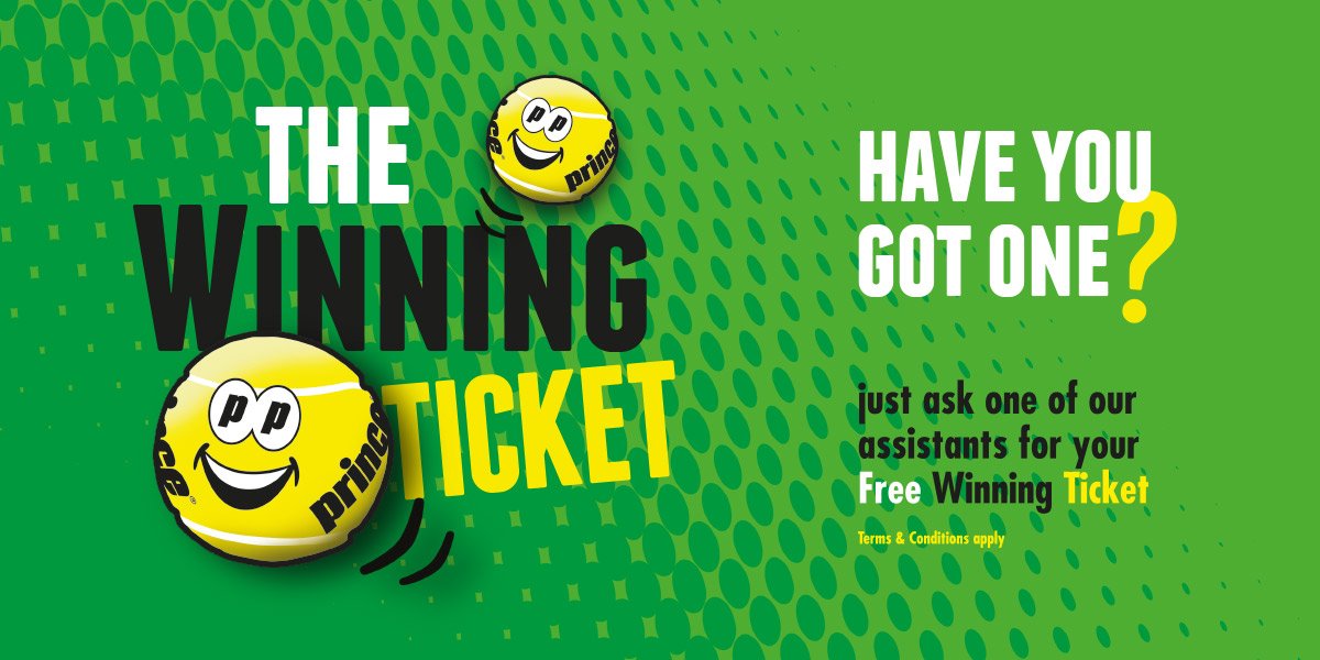 Prince_Tennis's tweet image. Feeling lucky? Starting Saturday, visit our Wimbledon store for a chance to win! bit.ly/PrinceStores #PrinceSW19