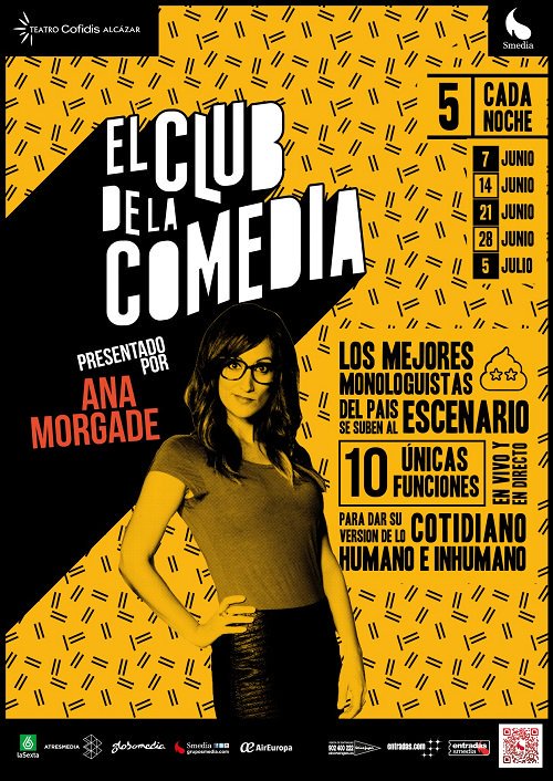 globomedia's tweet photo. RT si quieres una entrada doble para ver a @ana_morgade en @ElClubComedia el martes a las19h https://t.co/ZPJqLk5VyC https://t.co/taOLr82l8V