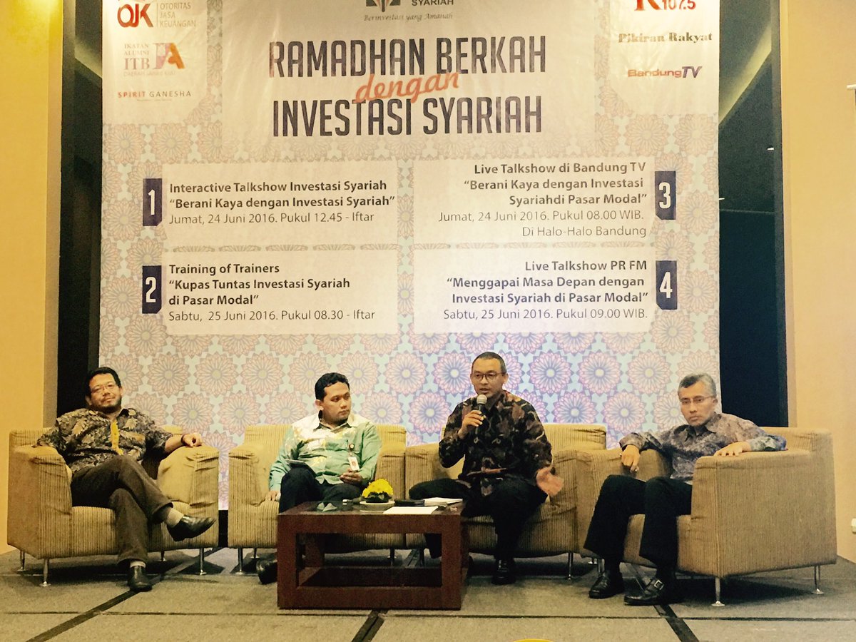 Talkshow Pasar Modal Syariah, kerjasama <a href="/IAITBJabar/">IA ITB Jawa Barat</a> &amp; <a href="/OJKINDONESIA/">OJK Indonesia</a>. Ayo berinvestasi
