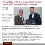 Image for the Tweet beginning: #McDowell Label wins 2016 Best