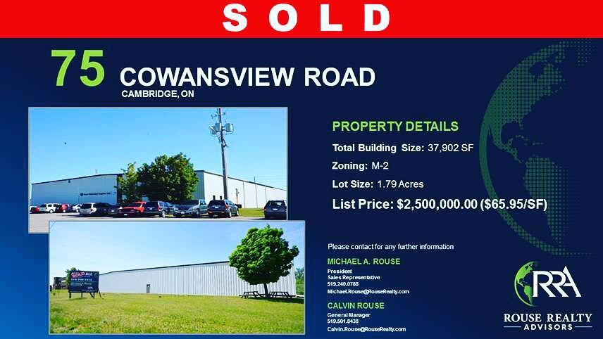 RouseRealtyAdv's tweet photo. SOLD - 75 Cowansview Road, Cambridge #rouserealtyadvisors #rouserealty #RRA #sold #commerc… https://t.co/9l5DrZcL9d https://t.co/NqduyZ8cAf