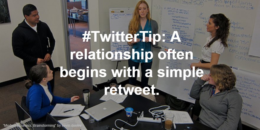 JasonSquiresSM's tweet photo. #TwitterTip: A relationship often begins with a simple retweet! https://t.co/bB2Q4PSBQy