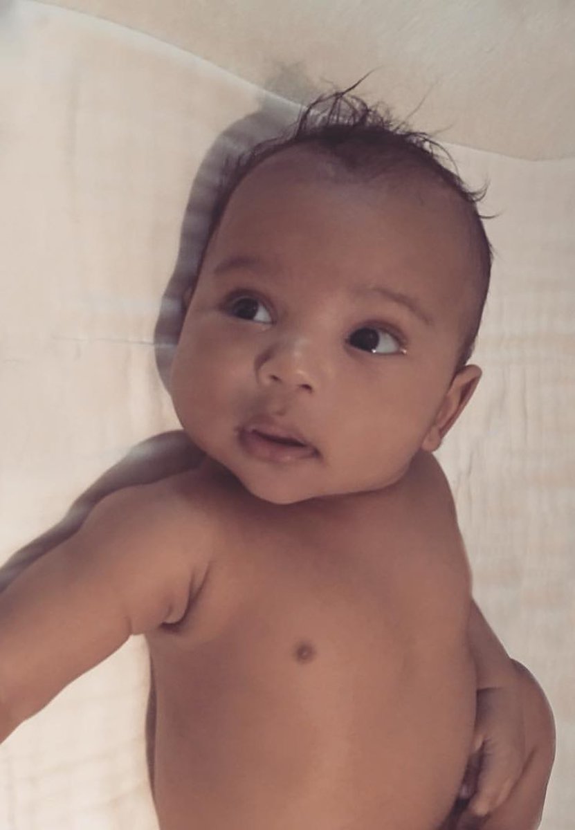 kelsssmiller's tweet photo. Saint West appreciation tweet. What a beautiful baby. https://t.co/JIr2hmRP7Z
