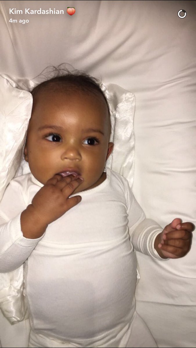 kelsssmiller's tweet photo. Saint West appreciation tweet. What a beautiful baby. https://t.co/JIr2hmRP7Z