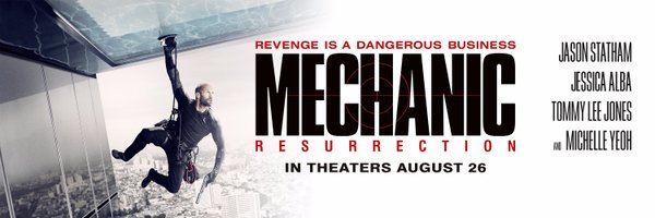 OnlyFilmMedia's tweet photo. New banner for #MechanicResurrection.
[Slightly different to the poster].
#JasonStatham. https://t.co/kh6zL8vKI2