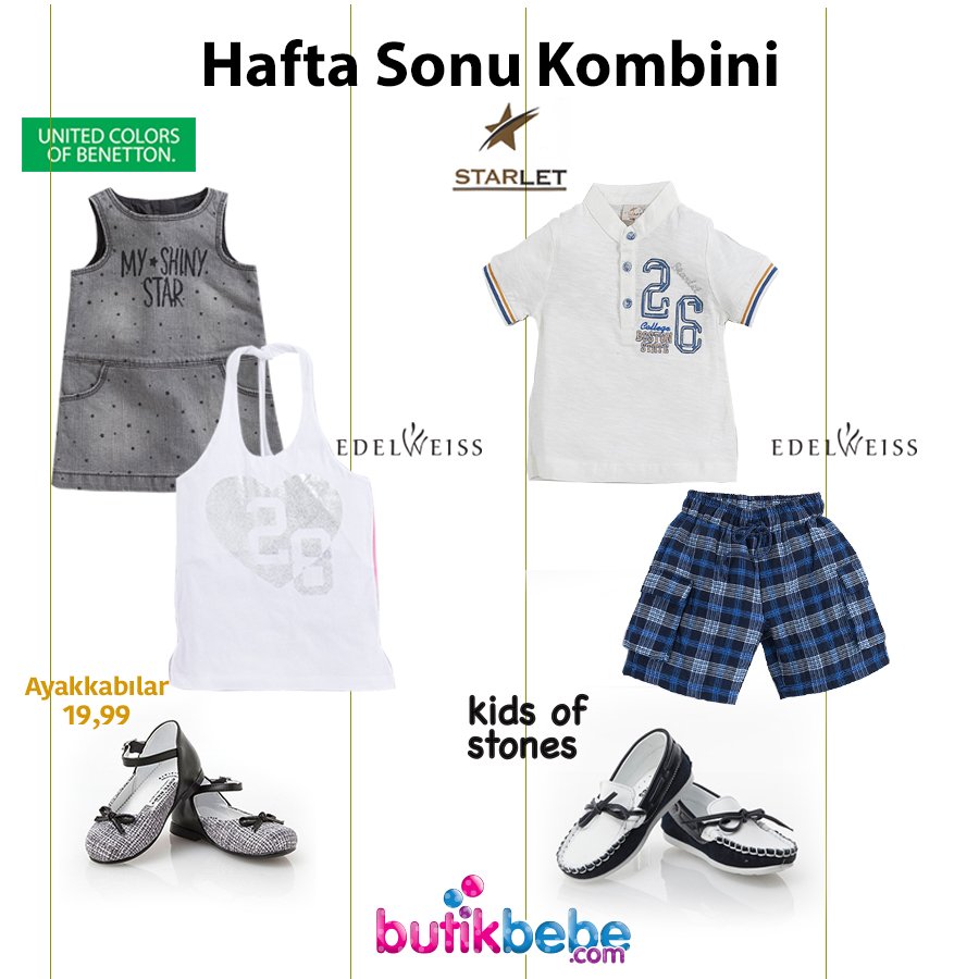 ❤️ Minik afacanların hafta sonu kombini hazır!
👉 butikbebe.com