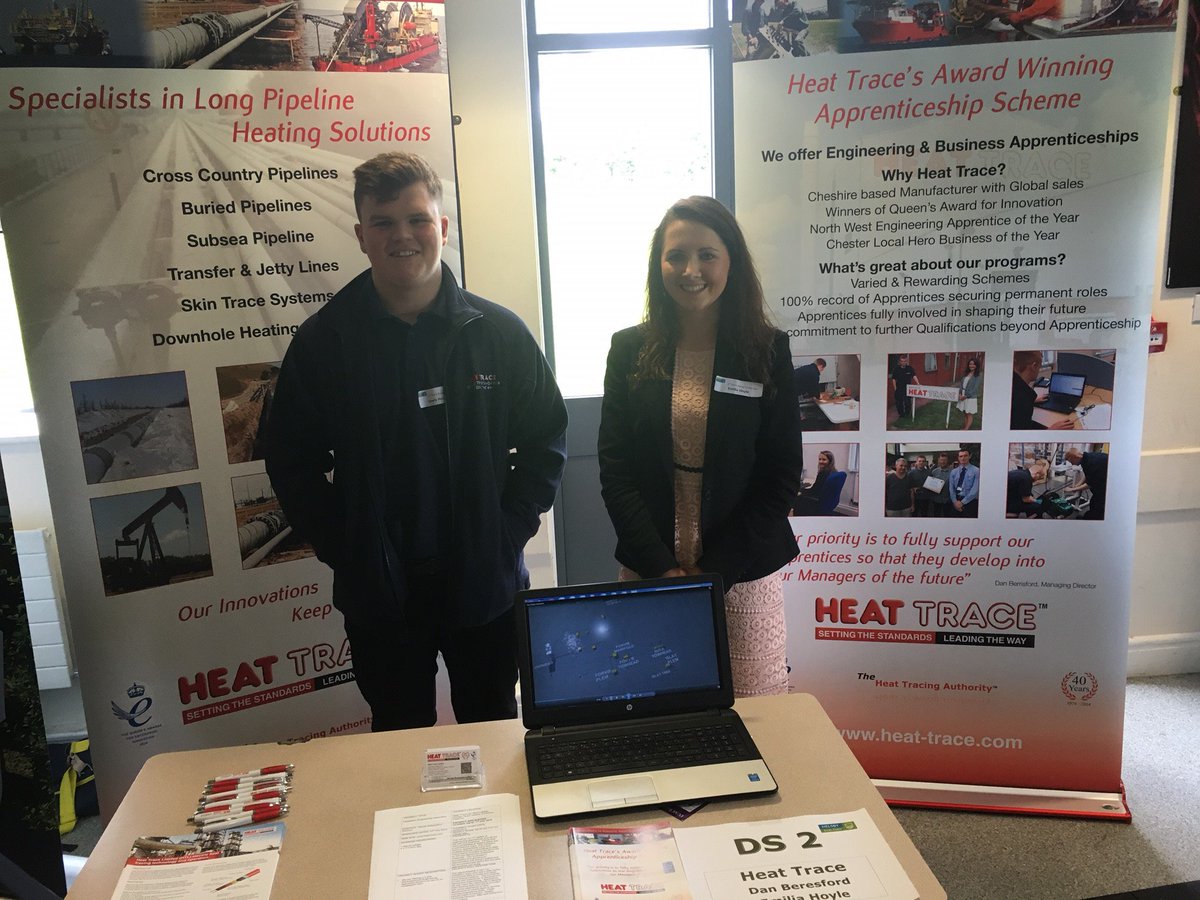 Our apprentices Emilia &amp; Lewis were at <a href="/helsbysixthform/">Helsby Sixth Form</a> today talking to students and promoting <a href="/Apprenticeships/">Apprenticeships and Skills</a>