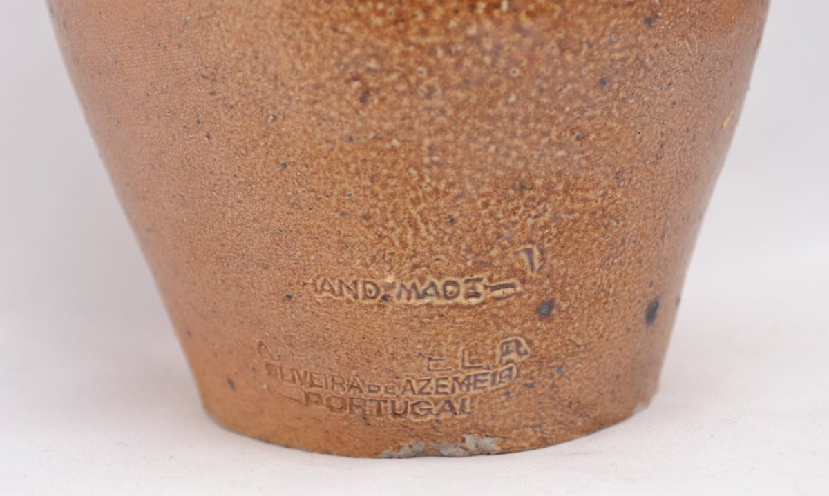 Vintage Hand Made A. Rangel Stoneware Bottle, Made in Portugal,… tuppu.net/f671dd0f #Vintage #HandmadeStoneware