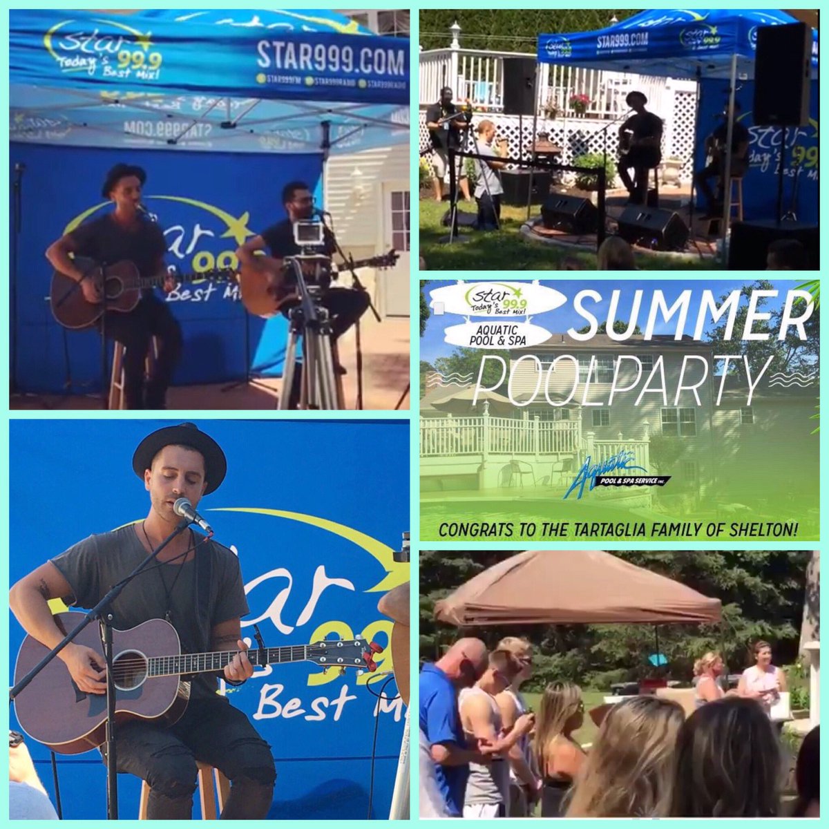 grazeemarco's tweet photo. .@nickfradiani "Summer Pool Party" @STAR999radio @aquaticpoolCT @DRINKtrimino #starpoolparty #tartagliaresidence https://t.co/OuEBn8UMR1