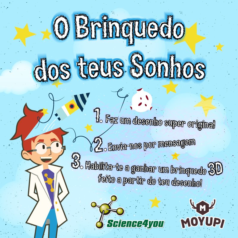 Science4YouPT's tweet photo. 🎉ALERTA PASSATEMPO🎉

Envia o teu desenho até 4 Julho (<14anos) e ganha um brinquedo único!

#science4you #moyupi https://t.co/1RWOWyAzQ5