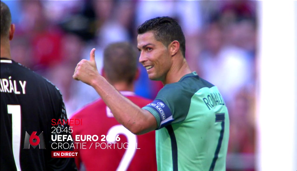 m6publicite's tweet photo. Samedi 20:45 la #Seleção de @Cristiano affronte les flamboyants croates #CROPOR pr une place en 1/4 à vivre sur @M6 https://t.co/34J1u4p1zS
