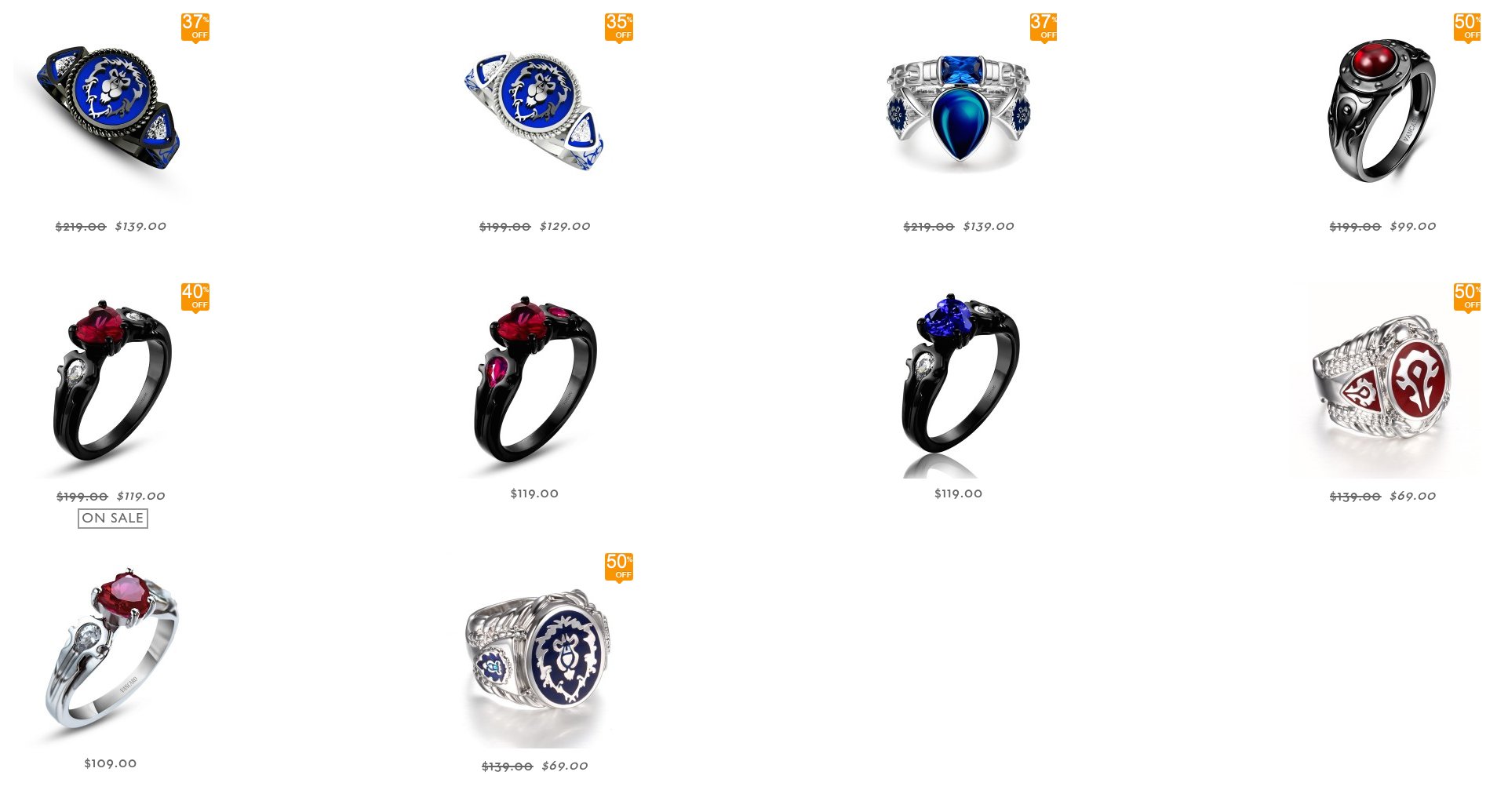 rascally gardener perc on X Cool Alliance and Horde rings most are on sale https t kJLU2eQ9l3 https t 8Xwteknxey X