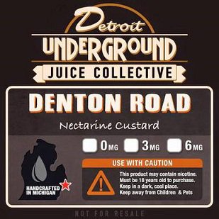 Denton Road, by Detroit Underground Juice Collective - a nectarine custard.

#bestjuiceontheplanet #vape #ecig