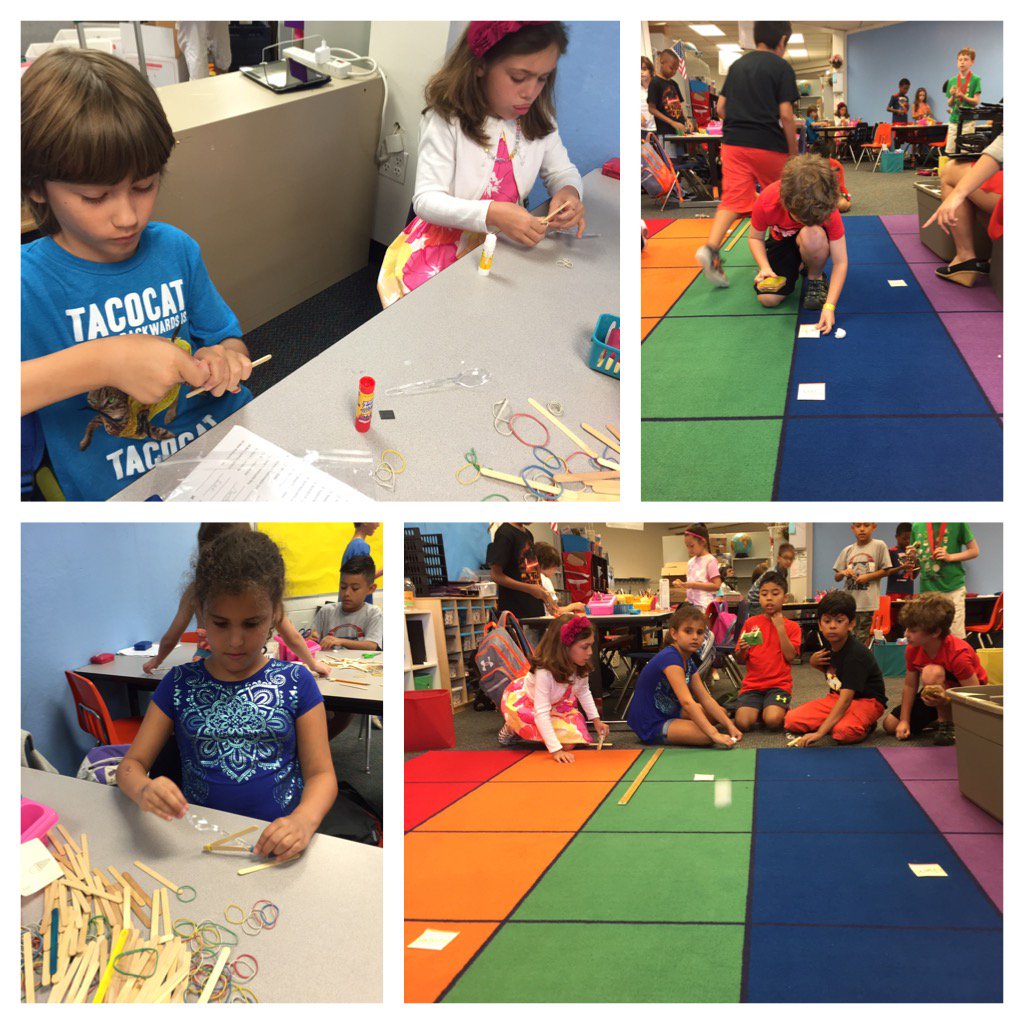 deOlazoRTG's tweet photo. Making catapults and testing our final designs. STEM in action the last day of school. @TechCoachABD @AbingdonGIFT https://t.co/ToxI69Is7j