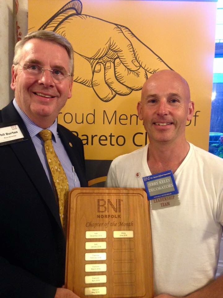 DecoratorJerry's tweet photo. #proud #president @BNINorfolkUK @BniVikingNW thank you to Phil Burton an #inspiration on my #bni journey #bni4life https://t.co/5QBXjH8uvA