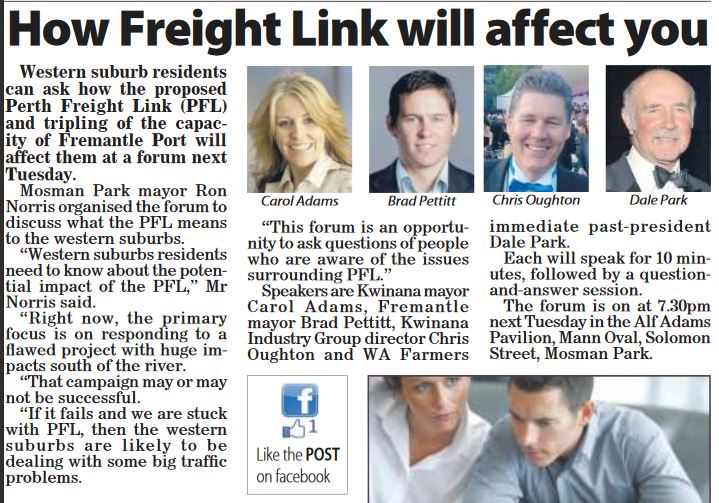JeremyMowe's tweet photo. How will Freight Link affect you? #PerthFreightLink #wapol https://t.co/wvlBGRv8KU https://t.co/Z8yfCINJWD