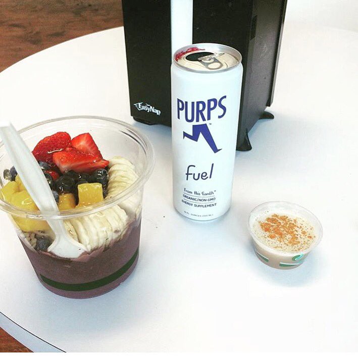@drewpyharrison has it figured out. Barth Vader açaí bowl, <a href="/purps/">Purps</a> fuel, and an immunity shot! What's your go-to?