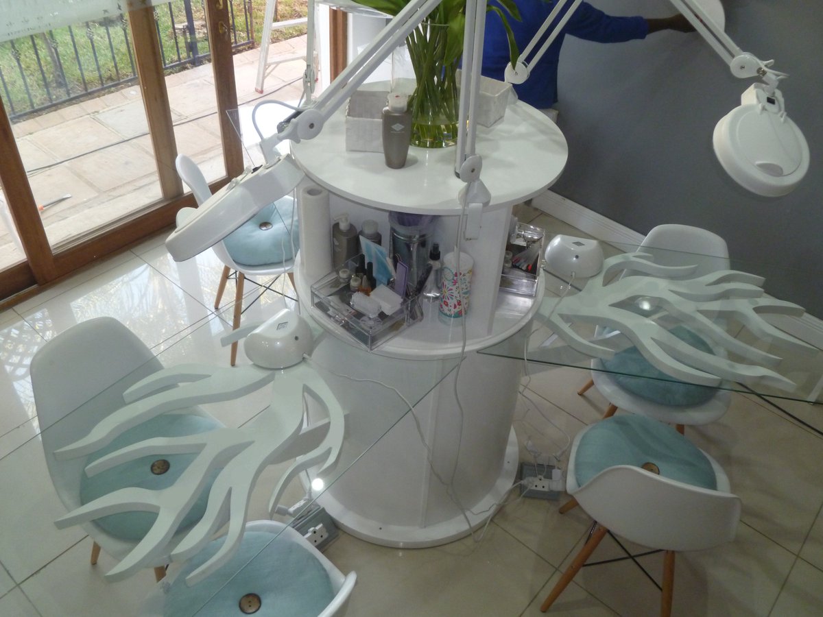 Design_Faction's tweet image. A tree motif nail station #design  and made by @Design_Faction for a #salon. #decorate #furniture  #furnituremaker