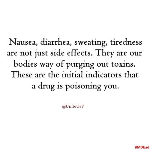 ceilingroof's tweet photo. Nausea, diarrhea, tiredness, sweating are not just side effects. #sicknotweak #imnotashamed #endthestigma https://t.co/JPBs53nrR3