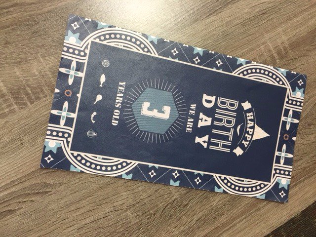 MarcPB's tweet photo. @GeometryGlobal Lovely card + promise of a local food delight; Thanks to our Indonesian office! #geometryturns3 https://t.co/KZVodpmQAp