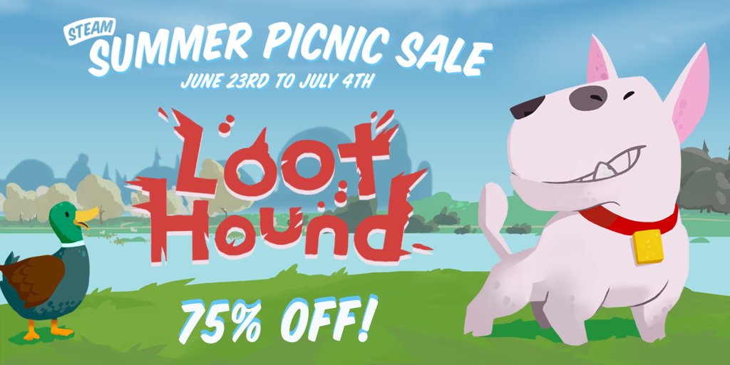 rhizomegames's tweet photo. Loot Hound is currently 75% off on Steam! Abso-Loot bargain! ....sorry. https://t.co/CGM9tGHXnJ https://t.co/8abqbIjmAW