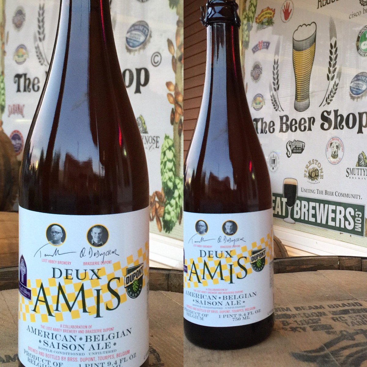 What a way to start off a Friday, it's a collaboration brew between <a href="/lostabbey/">The Lost Abbey</a> &amp; <a href="/BreweryDupont/">Saison Dupont</a>