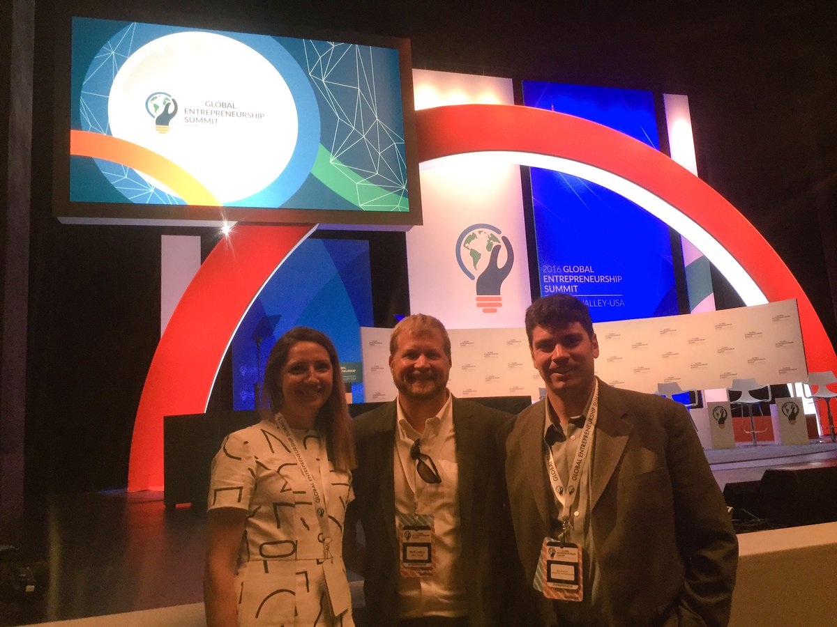 Seated 8 rows from the stage, waiting on #POTUS, Musk, Zuckerberg, Pichai, Case, and on and on <a href="/ges2016/">GES2016</a> #GES2016