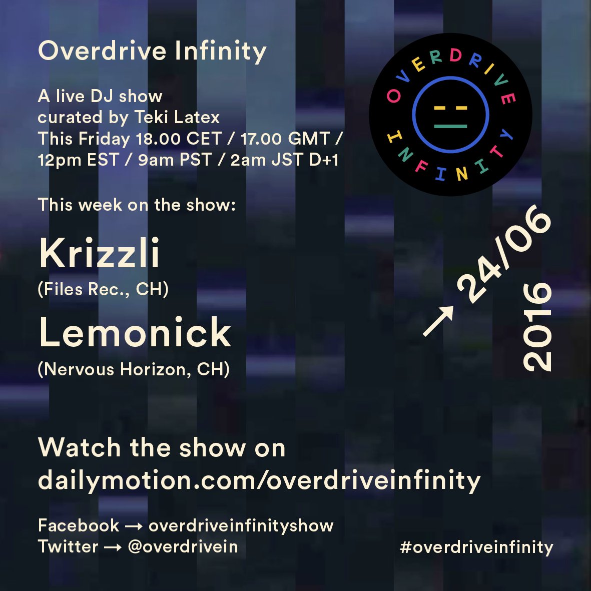 Overdrivein's tweet photo. Two guests from Switzerland in exactly 1 hour on a brand new episode of #overdriveinfinity ! https://t.co/SrY4X4hXcM