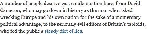 The Nobel economist's devastating opening in the NY Times