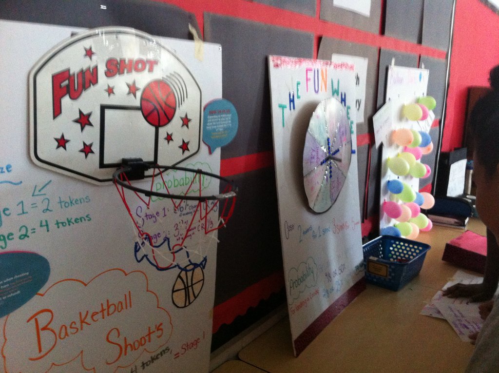 Lisa_Donohue's tweet image. Putting the final touches on our games for the #probabilityfair this afternoon.