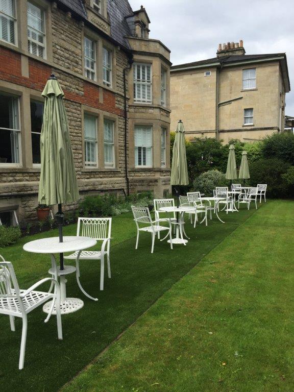 Got the #terracefurniture got the #manicuredlawn got the #parasols just need the #weather