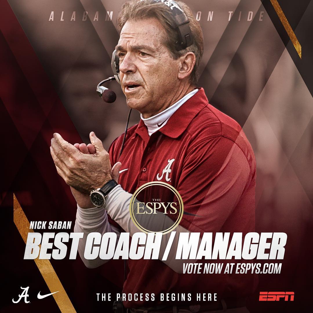 BamaNation4Life's tweet image. Vote! #rtr #ESPYSNomination