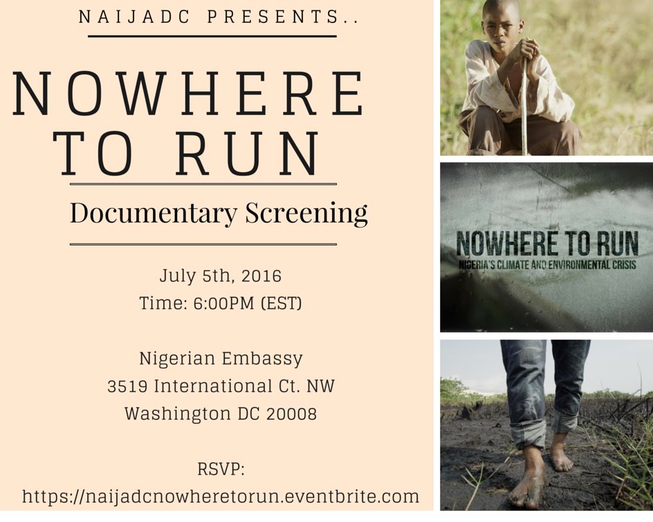 OilRevenueNG's tweet photo. My DMV ppl, join me for #NowhereToRun Screening, July 5, 6pm. Details: https:// https://t.co/8t1SqzqXsQ
Please RT https://t.co/FV1v6CqLaD