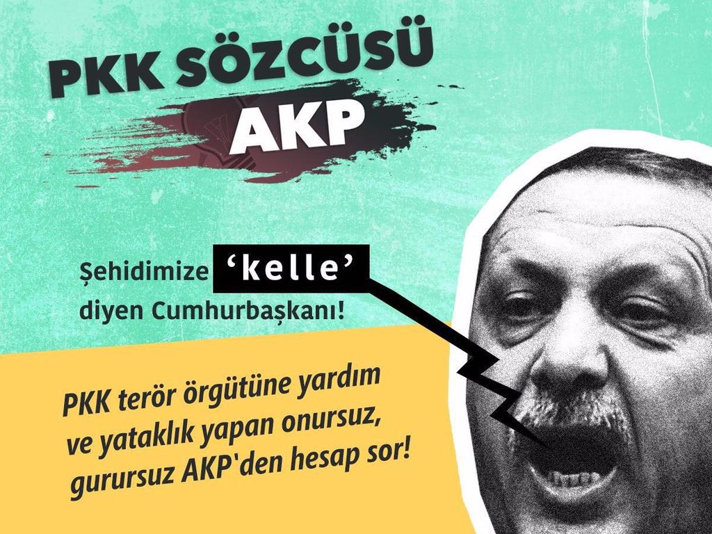PKK Sözcüsü AKP 
#TeröristlerOnurluİseŞehitlerNe