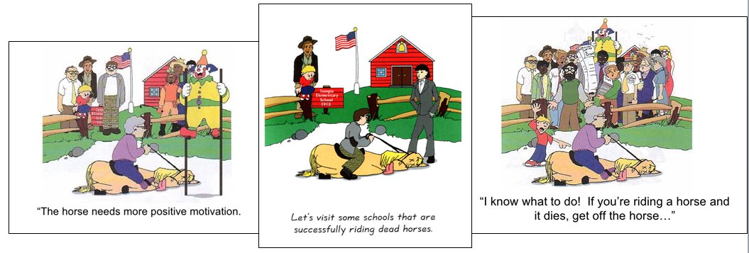 conniehamilton's tweet photo. If the horse dies.... GET OFF THE HORSE! #commit16 #hacklearning #TMchat #Satchat https://t.co/oiI98c4T3m