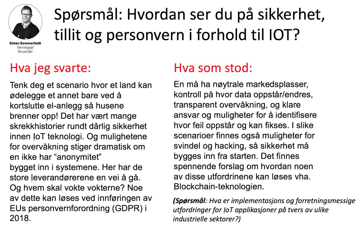 Uhell hos <a href="/MediaplanetNO/">Mediaplanet Norway</a> førte til at jeg feilsitert på trykk i <a href="/Teknisk/">Teknisk Ukeblad</a>. Her er hva jeg sa om #internetofthings