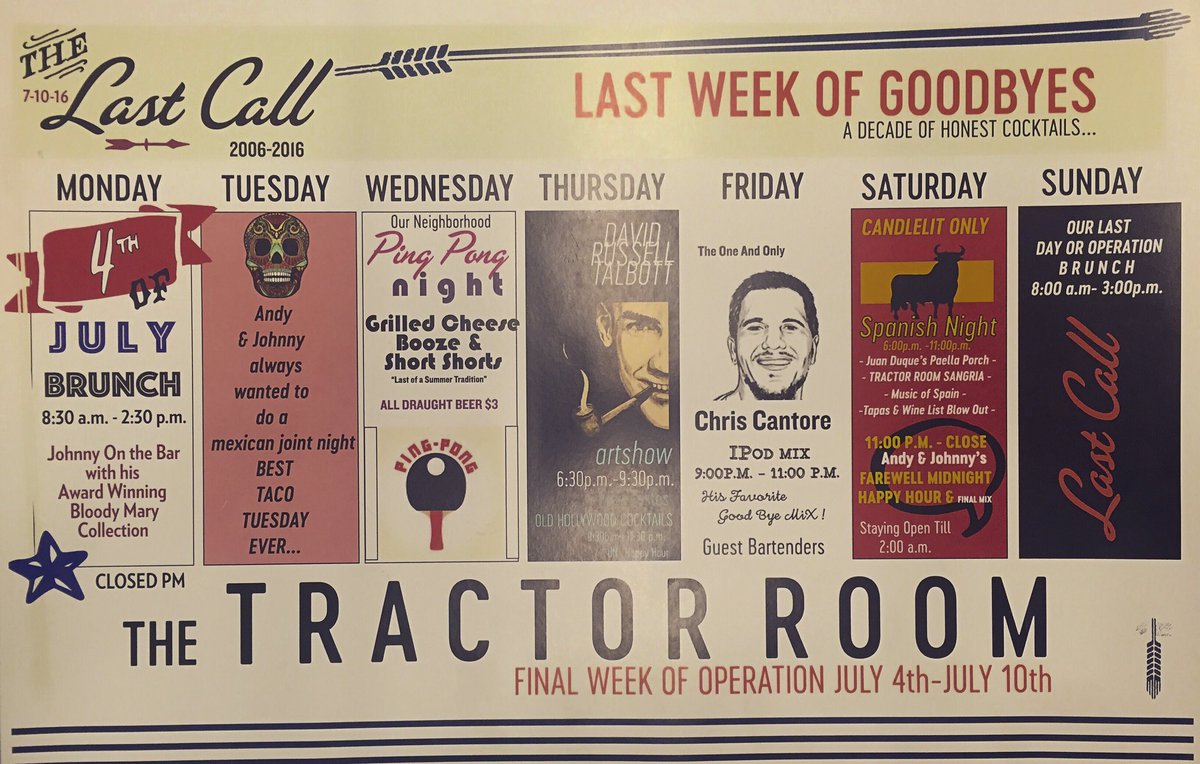 Visit The Tractor Room for their last week after 10yrs as a #sandiego favorite! #specialtyproduce