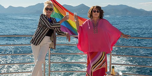 AbFabMovie's tweet photo. BIG NEWS: Eddy &amp; Patsy are kicking off #PrideInLondon tomorrow! For live updates, follow our Snapchat: AbFabMovie https://t.co/QJTw3Af7uO